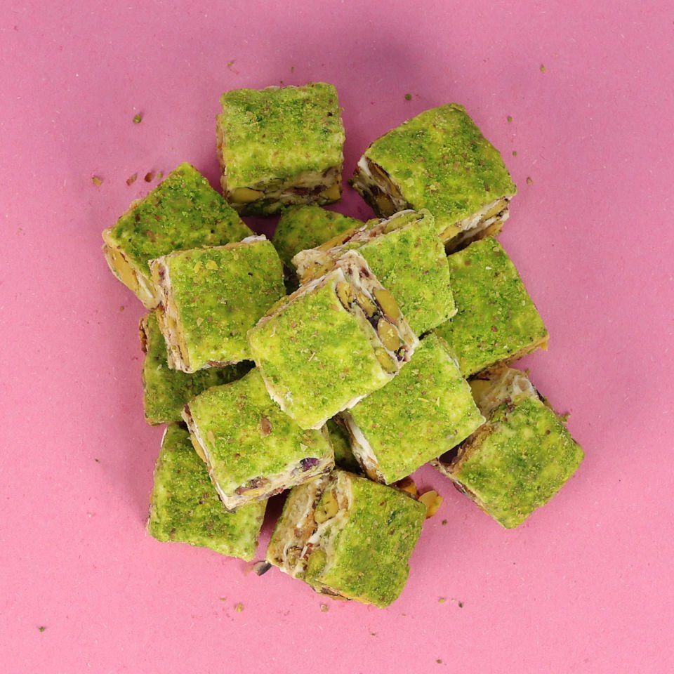 Lokum Baklava Toz Fıstıklı Çikolatalı