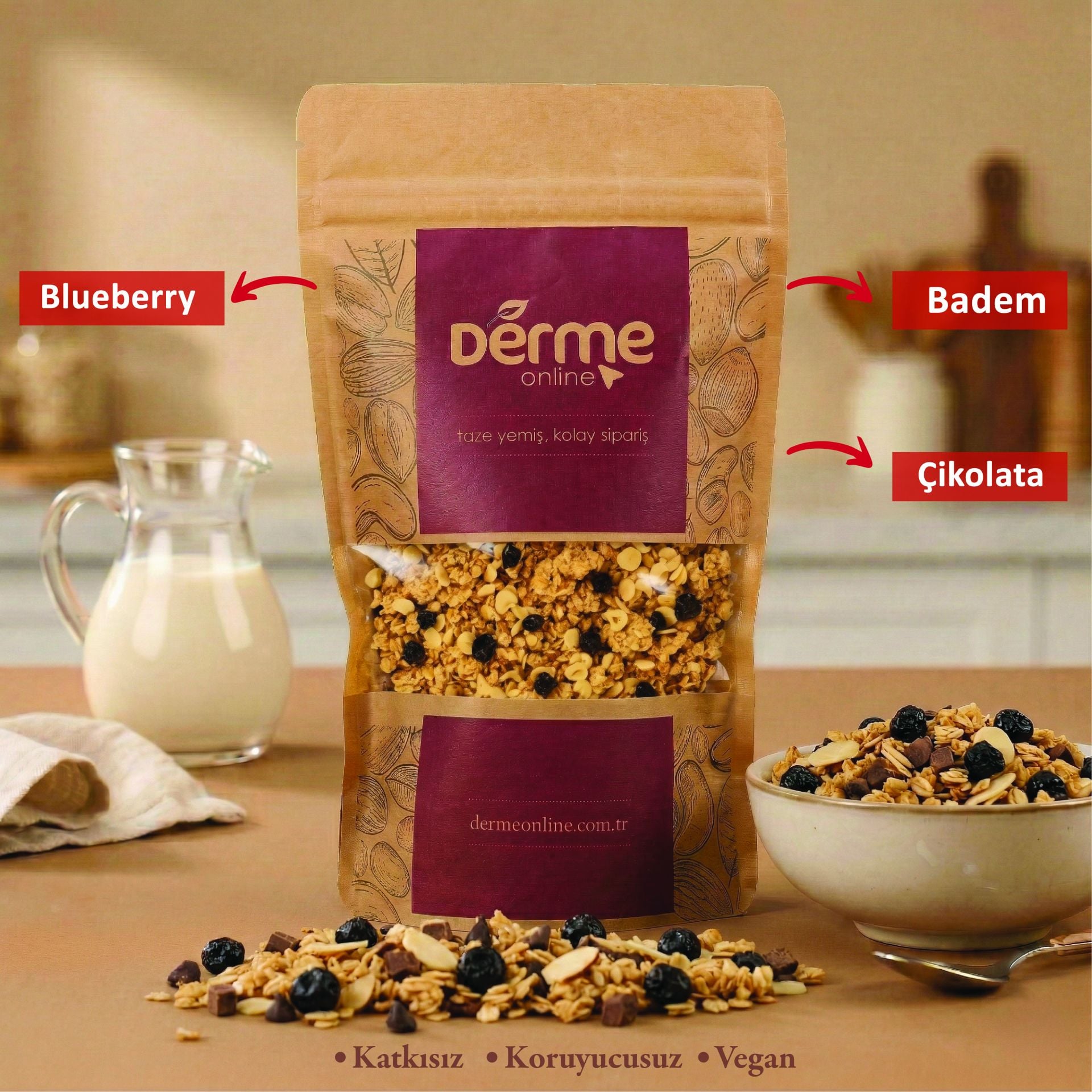 Granola Çikolata - Badem - Blueberry