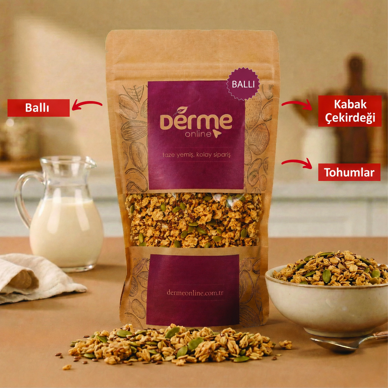 Ballı Granola Kabak Çekirdeği ve Tohumlar