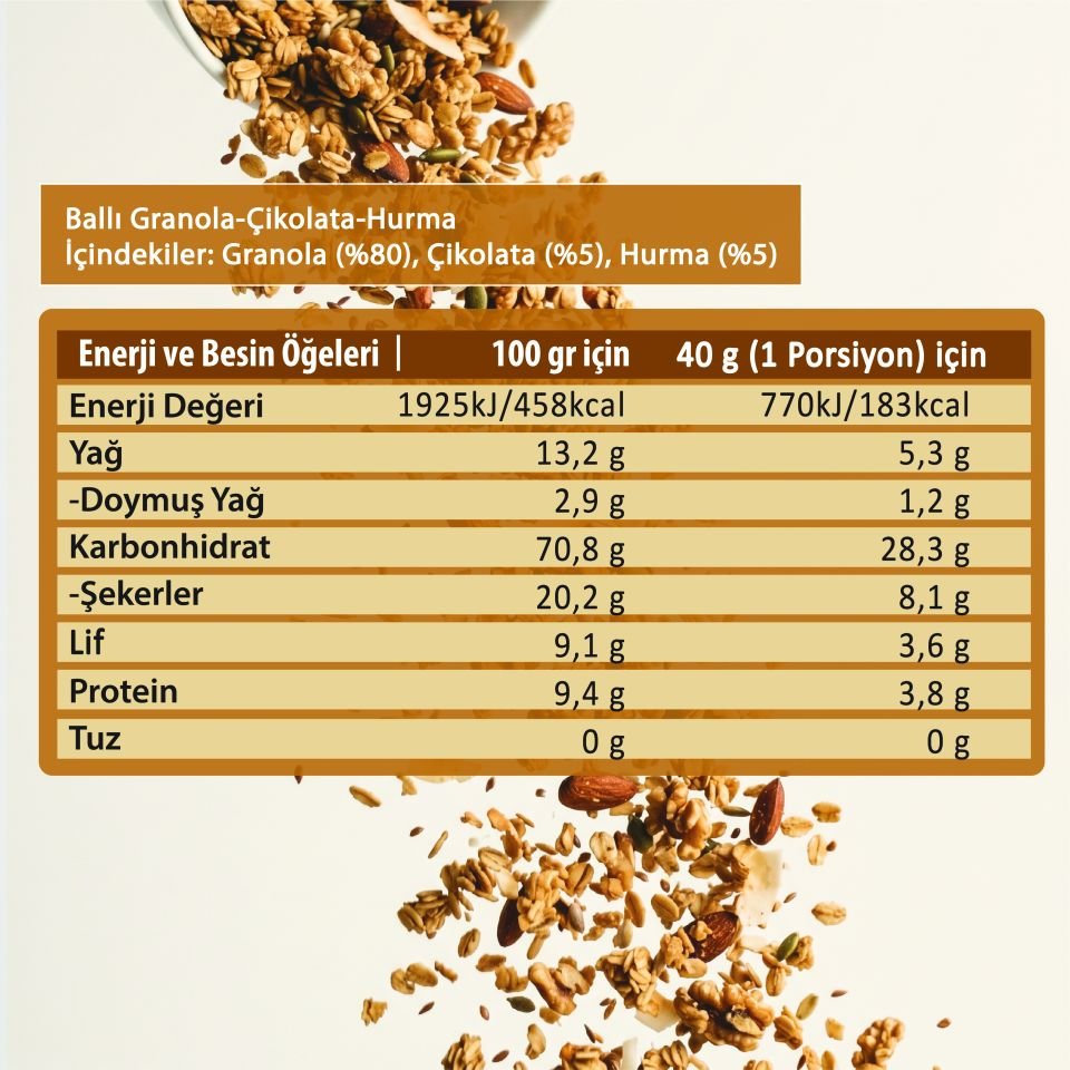 Ballı Granola -  Çikolata - Hurma